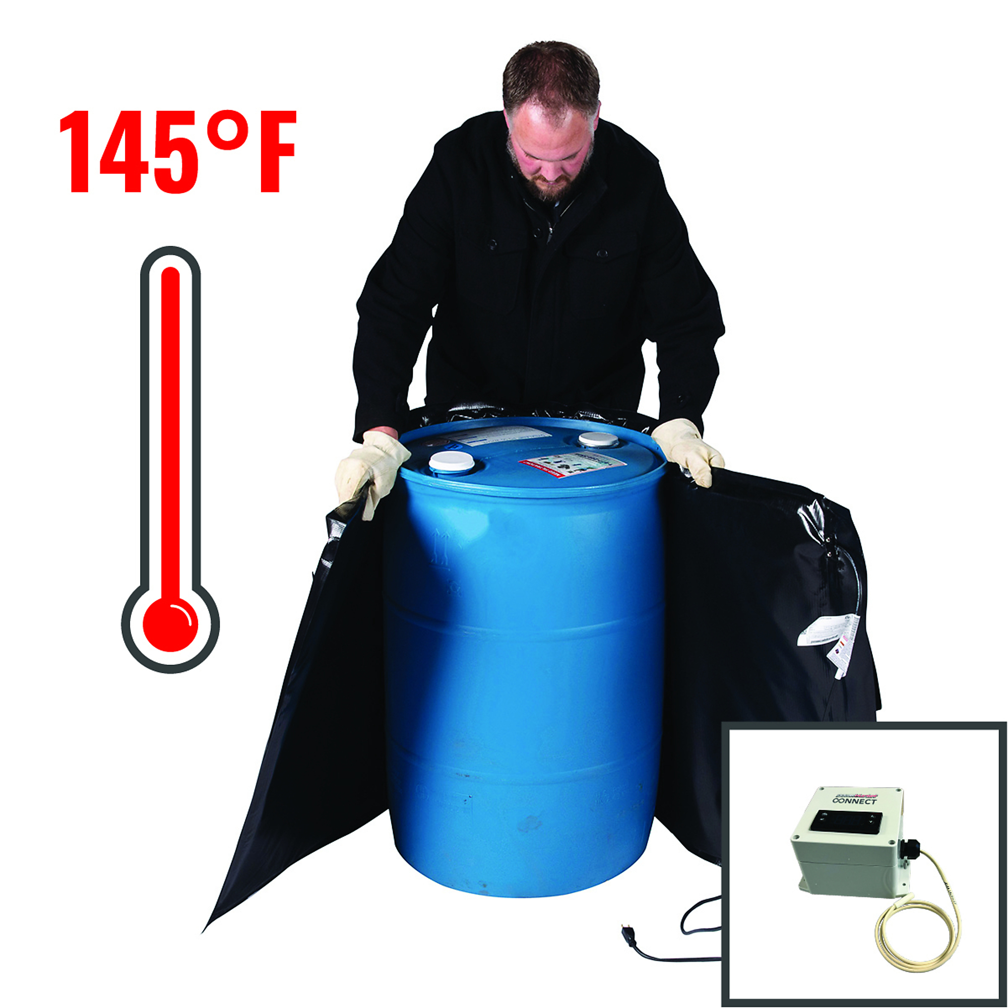 Powerblanket PB Connect, 30-Gal PB Connected Drum Heater w/Smart Tstat, Volts 120 Model# BH30CONNECT